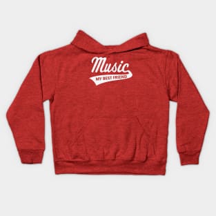 Music - My Best Friend (I Love Music / White) Kids Hoodie